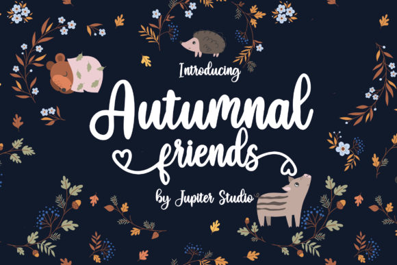 Autumnal Friends: A Timeless Choice for Elegant Handwritten Design