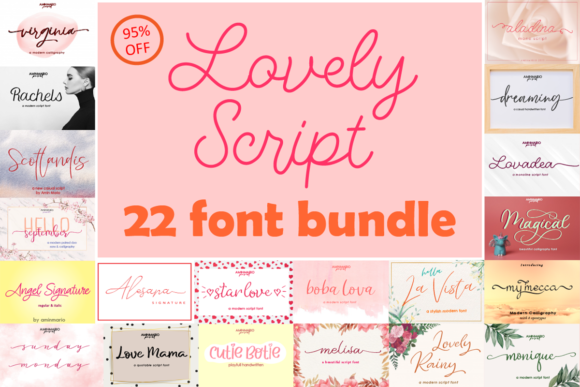 Explore the Versatility of the Lovely Script Font Bundle