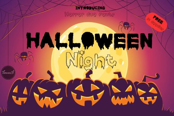 Halloween Night: A Stylish Font for Creative Designs