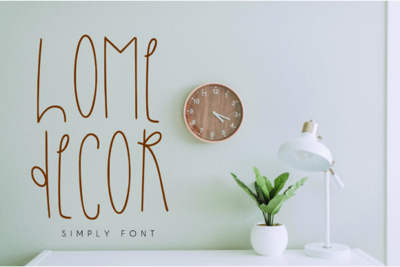 Home Decor: A Stylish Display Font