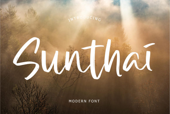 Sunthai: A Modern Brush-Style Script for Stylish Design